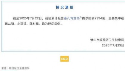 佛山顺德基孔肯雅热病例接近三千:已外溢至省外,传播快原因何在