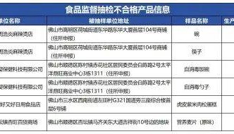 质检资讯|佛山市市场监督管理局食品监督抽检质量通告